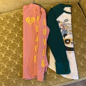 Old navy long sleeve waffle tops- 2 piece bundle!